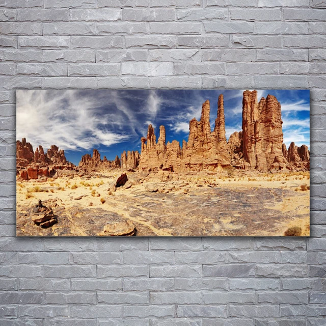 Tableau D'art Moderne Sur Plexiglas - Impression Paysage Désert - 100x50 Cm - Tulup