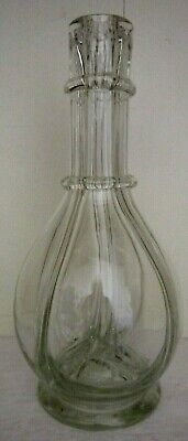 Vintage 4 Chamber Compartment Blown Glass Liquor Bottle Decanter Made In France