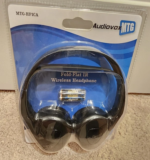 Audiovox Wireless IR Infrared Stereo Headphones For Car DVD Player - Black