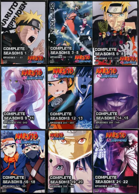 Anime DVD Naruto Shippuden ( Episode 1-500 End ) English Dubbed + 11 Movie  FedEx