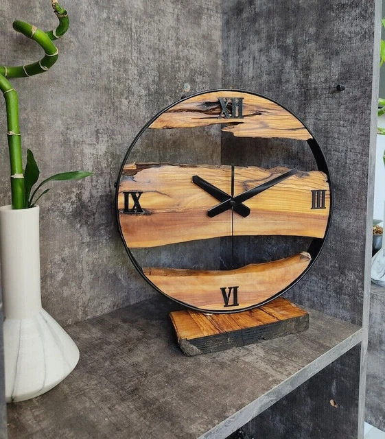 Horloge Murale Ferme 20 Pouces – Style Industriel, Bois Et Métal, Vintage, Pile AA