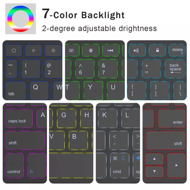 Funda de teclado duradera con bisagras magnéticas para iPad Pro 11" 3a, escritura cómoda 2