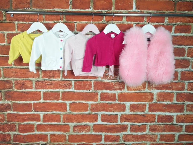 Baby Girl Bundle Age 6-9 Months Next Bluezoo Etc Fluffy Gilet Cardigan Pink 74Cm