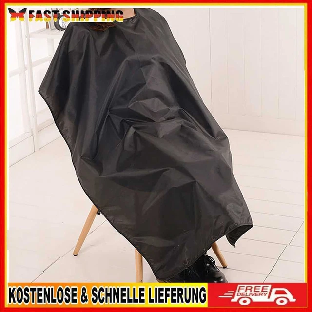 120x78cm Hair Cutting Cape Adults Cloth Hair Coloring Apron Black for Home Salon
