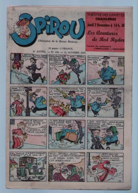 Spirou  Hebdo N°446 Du 31 Octobre 1946