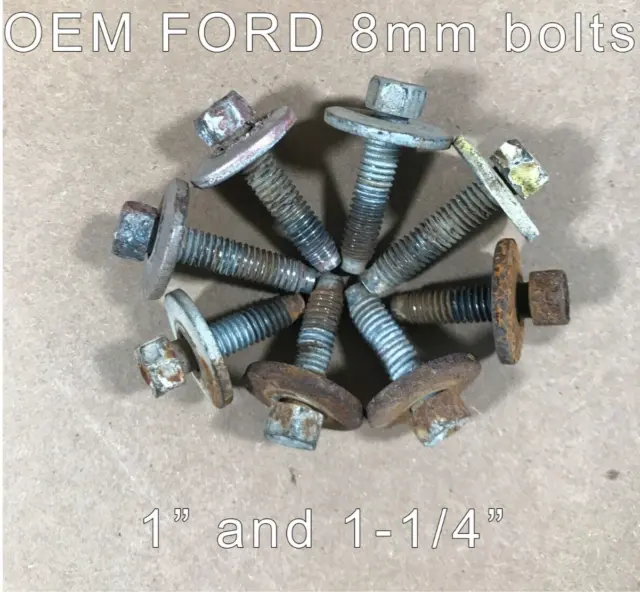 Ford Mustang F150 F250 F350 F450 Bolts 8mm set of 8