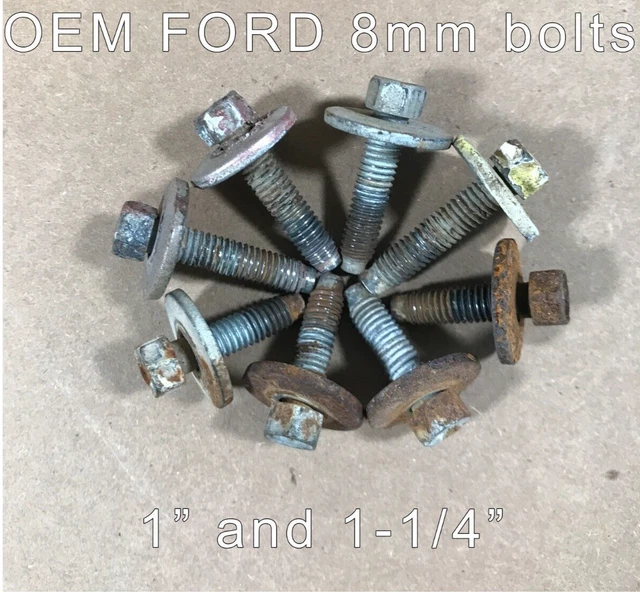 Ford Mustang F150 F250 F350 F450 Bolts 8mm set of 8