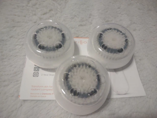 3 cabezales de cepillo facial delicados de repuesto para limpieza facial Clarisonic