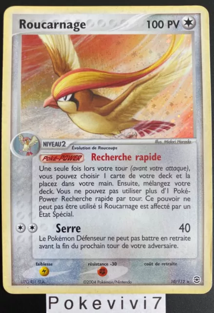 Carte Pokemon ROUCARNAGE 10/112 Holo Bloc EX Rouge Feu Vert Feuille FR