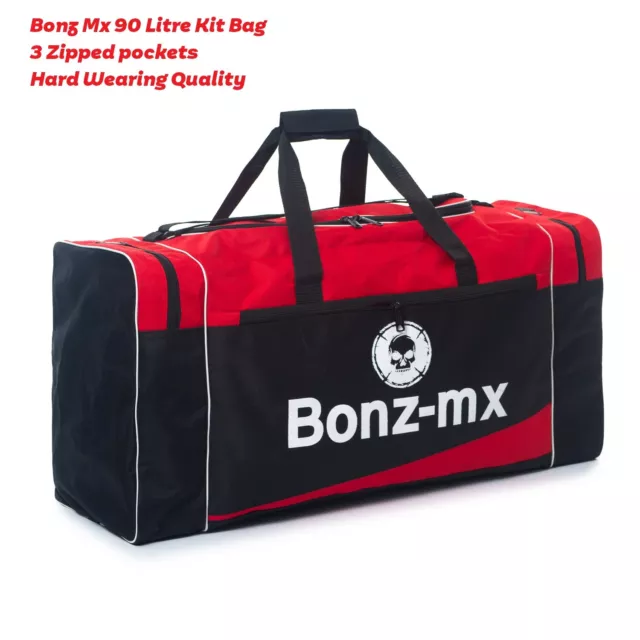 Bonz Mx RED 90L  90 Litre MOTORCYCLE MOTOCROSS MX ENDURO LARGE KIT BAG