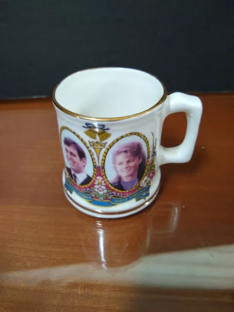 Staffordshire Mini Mug the Marriage of Prince Andrew & Sarah Ferguson.