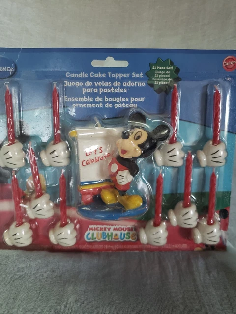 Disney Mickey Mouse Club House Candle Cake Topper 21pc Set New/Sealed