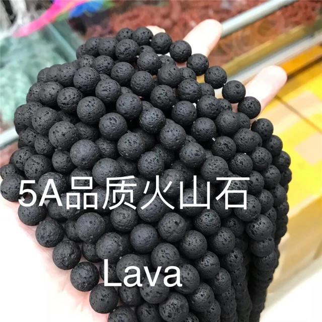Natural Volcanic Rocks Loose Beads Making Jewelry 15 inches Styles Healing Stone