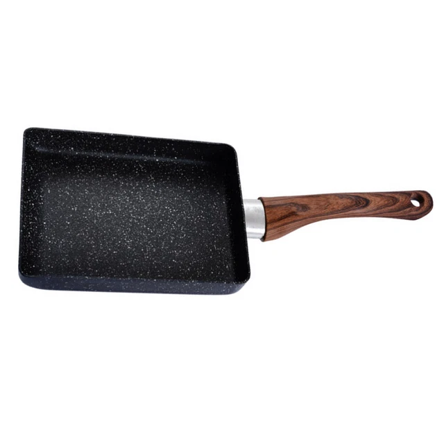 Poêle Rectangulaire Tamagoyaki En Inox - Pour Omelettes Roulées Japonaises - Compatible Induction - 5 Couches, Sans Rivets, Facile à Nettoyer