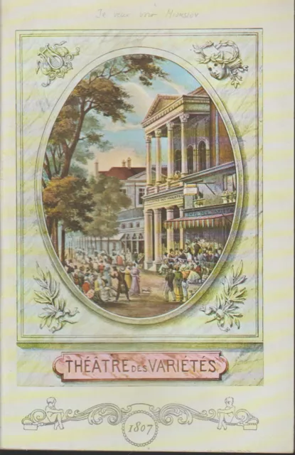 Revue Programme Entracte Du Mois N° 10. Theatre Des Varietes. Mioussov. 1980