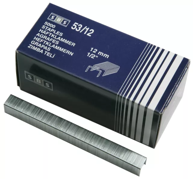 SBS Agrafes Type 53/12mm 5.000 Pièces Staples Agrafes de Type Manuel