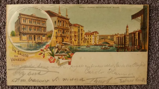 092 AK VENEDIG Canal Grande & Rialto um 1905