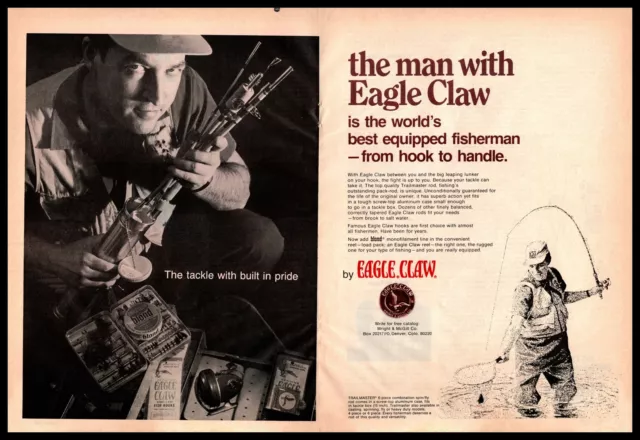 1969 EAGLE CLAW Fish Hooks Denver Colorado Fly Fisherman 2-Page