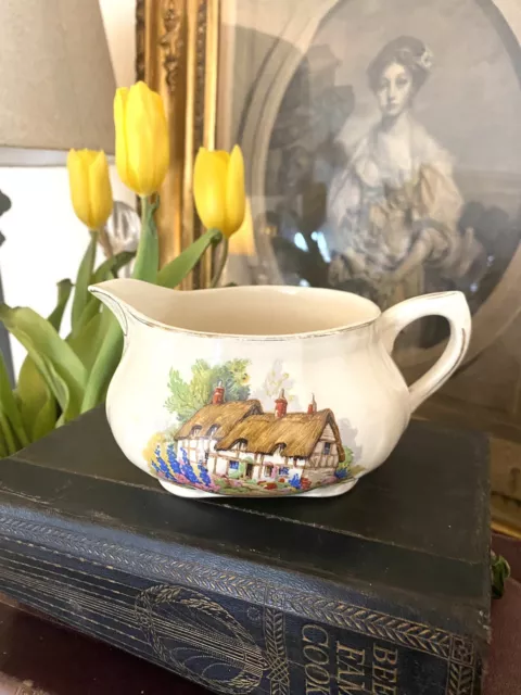 Alfred meakin cream jug with cottage scene
