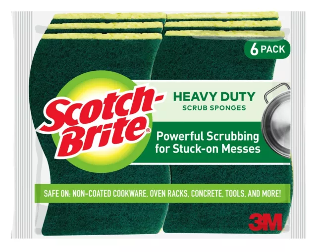 3M Scotch-Brite Heavy Duty Powerful Scrubbing Sponge Dishwasher Cleaning Tool