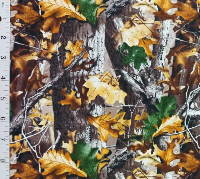 Realtree All Over 6000 Cotton Quilt Fabric Sykel Camo Hunting Forest Leaf