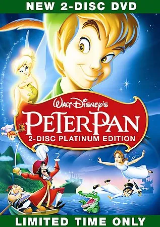 Walt Disney Peter Pan DVD 2007  2 Disc Set  Platinum Edition NEW w/ Slipcover