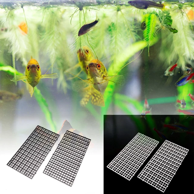 2 pcs grid divider tray egg crate louvre aquarium fish tank bottom isolate G-WG