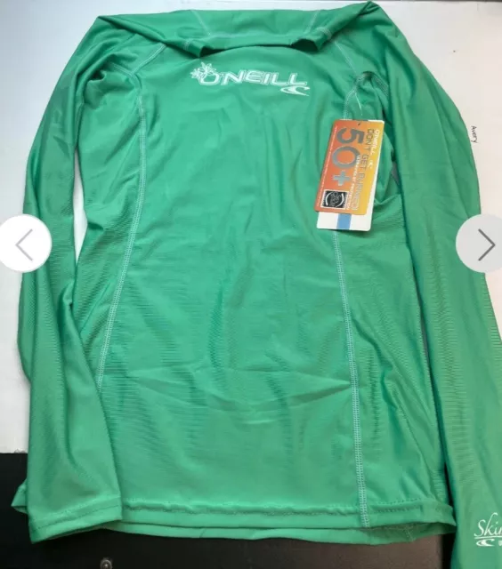 ONeill Womens Basic Skins UPF 50+ Long Sleeve Rash Guard, Light Aqua, SmallNWT 2