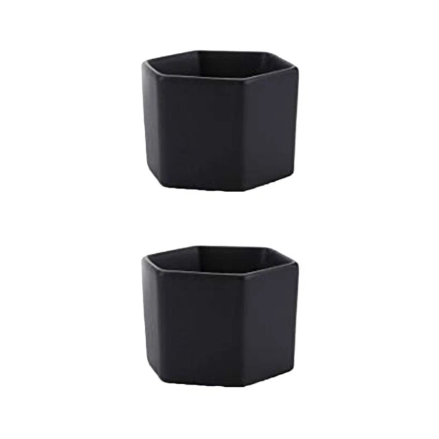 2x Porzellan Hex Pflanzer Dekorative Blumentöpfe Outdoor Blumentöpfe