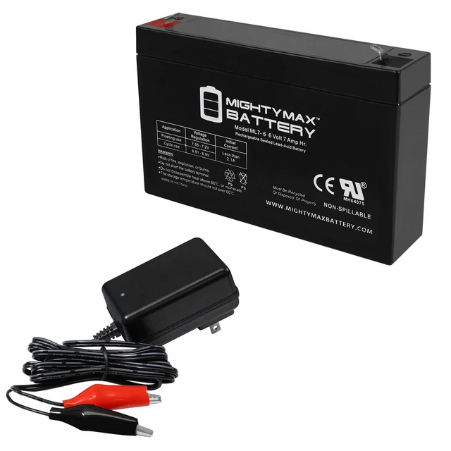 Mighty Max ML7-6 6V 7Ah Replacement Battery for Emerson NP7-6 Includes 6V Charge