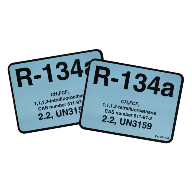 R-134a / R134a Label # 04134 , Pack of (2)