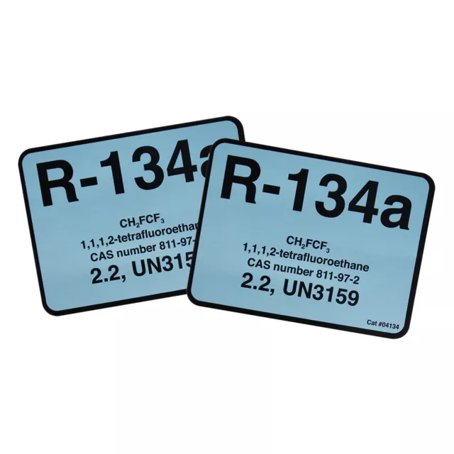 R-134a / R134a Label # 04134 , Pack of (2)