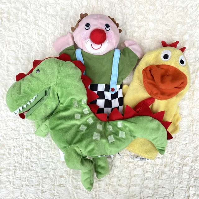 IKEA HAND PUPPET Bundle Lot Soft Toy Plush Klappar Cirkus Lantlig