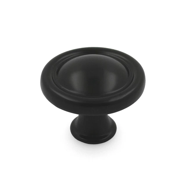 1-1/4" Knob Black Traditional Cabinet Handle 2751 Hardware Drawer Door Kitchen