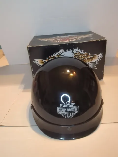 Harley Davidson Half Helmet Large With Box And Bag