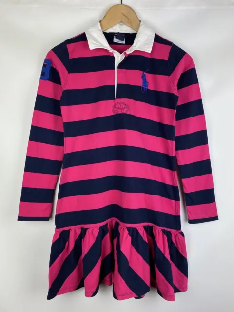 Ralph Lauren vintage ladies striped Rugby Shirt Dress size L