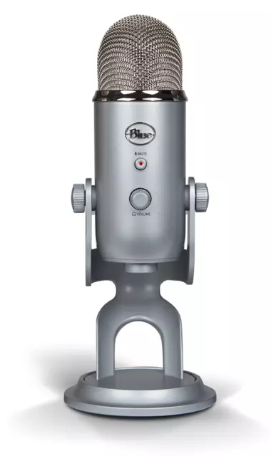 BLUE YETI SILVER USB Microphone 3 Capsule - 4 Pattern Setting- 836213001950[F66*