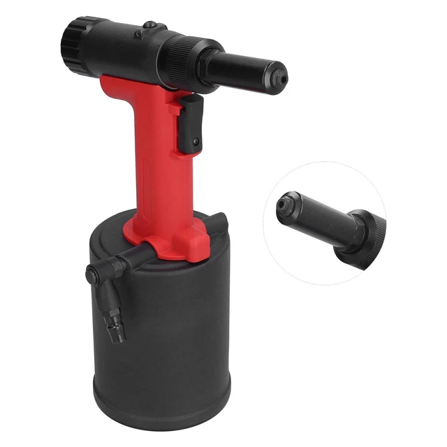 AIR RIVETER GAS Source Switch Pneumatic Riveting Tool 4.8-6.4mm 26mm ...