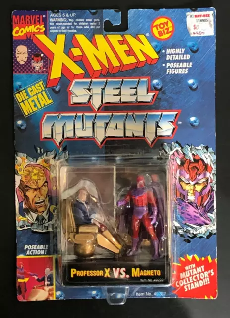 VTG 1994 X-Men Steel Mutants Professor X vs Magneto NEW Action Figure Toy Biz
