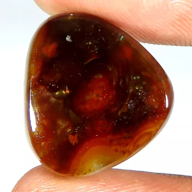 9.95 CTS. Natural Mexican Fire Agate Cabochon (15X16X04 MM SIZE) Loose Gemstone