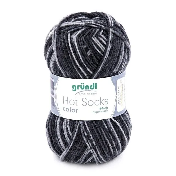 GRÜNDL WOLLE HOT SOCKS COLOR STONE 50 g SOCKENWOLLE 100G/5,98€