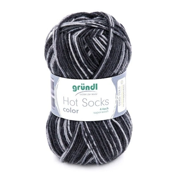 GRÜNDL WOLLE HOT SOCKS COLOR STONE 50 g SOCKENWOLLE 100G/5,98€