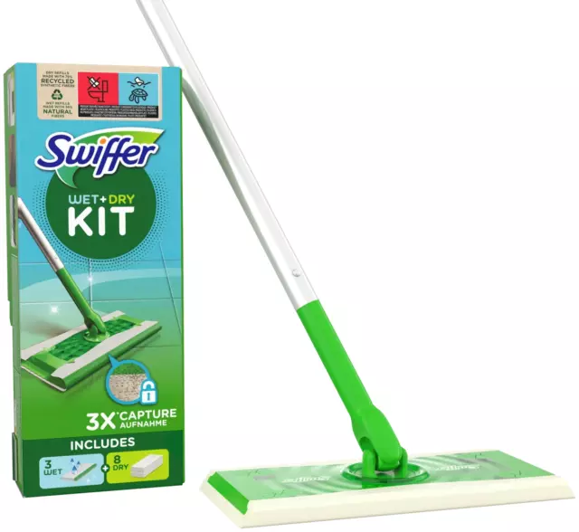 SWIFFER Dry & Wet Kit Bodenwischer + Bodentücher NEU