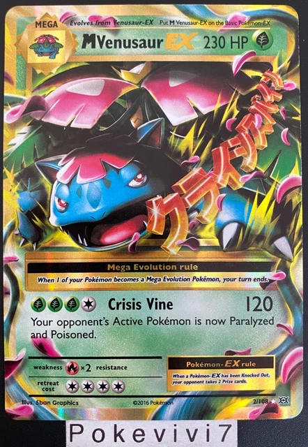 Carte Pokemon M VENUSAUR / FLORIZARRE 2/108 Mega EX XY12 ENGLISH OCCASION