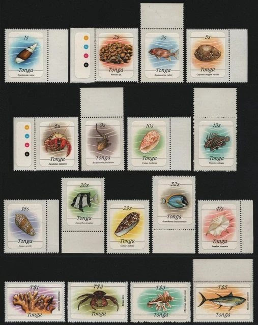 Tonga 1984 - Mi-Nr. 873-889 B ** - MNH - Meerestiere / Marine life (II)