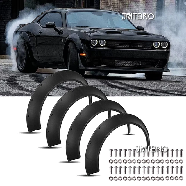 4 FENDER FLARES Extra Wide Body Kits Wheel Arches For Dodge Challenger