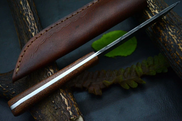 8.4" OAL Custom Hand Forged Damascus Steel Hunting Knife Handmade (Q488-C) 5