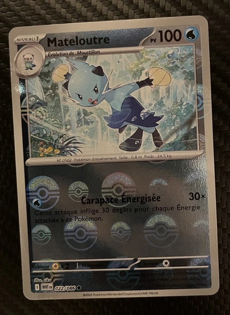 Coffret De 10 Cartes Pokémon Françaises – Flamme Blanche 10.5 – Reverse Poké Ball 022/086