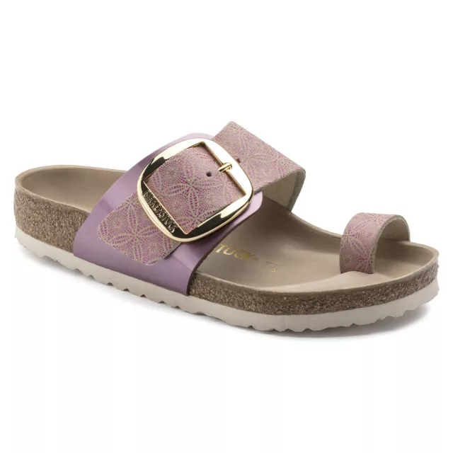 Birkenstock Leather MIRAMAR Big Buckle Ceramic Pattern Rose BNIB 1009038