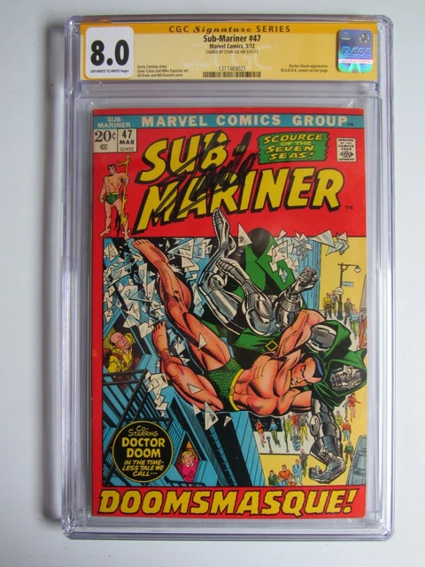 Sub-Mariner 47 CGC 8.0 SS Signed by Stan Lee Doctor Doom MODOK 1972